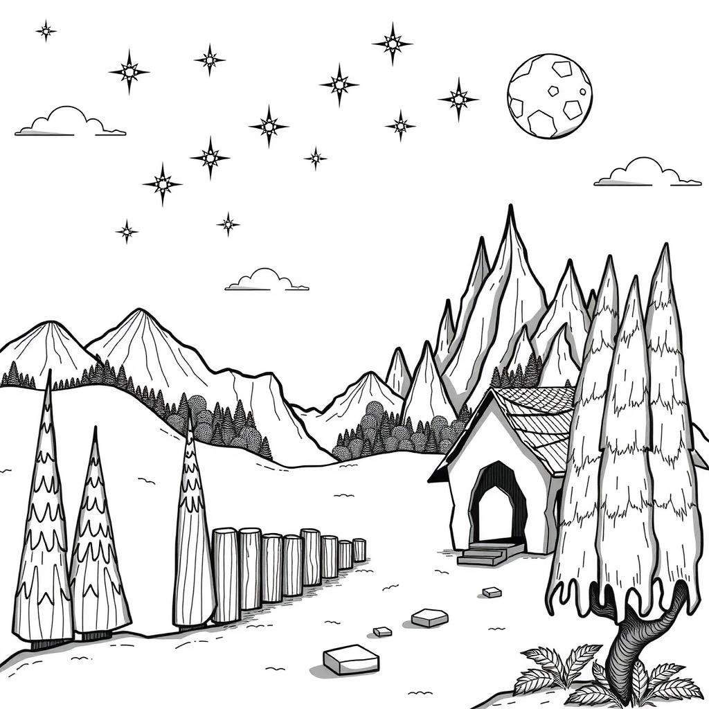 Pastel Puzzle Table Coloring Page coloring page