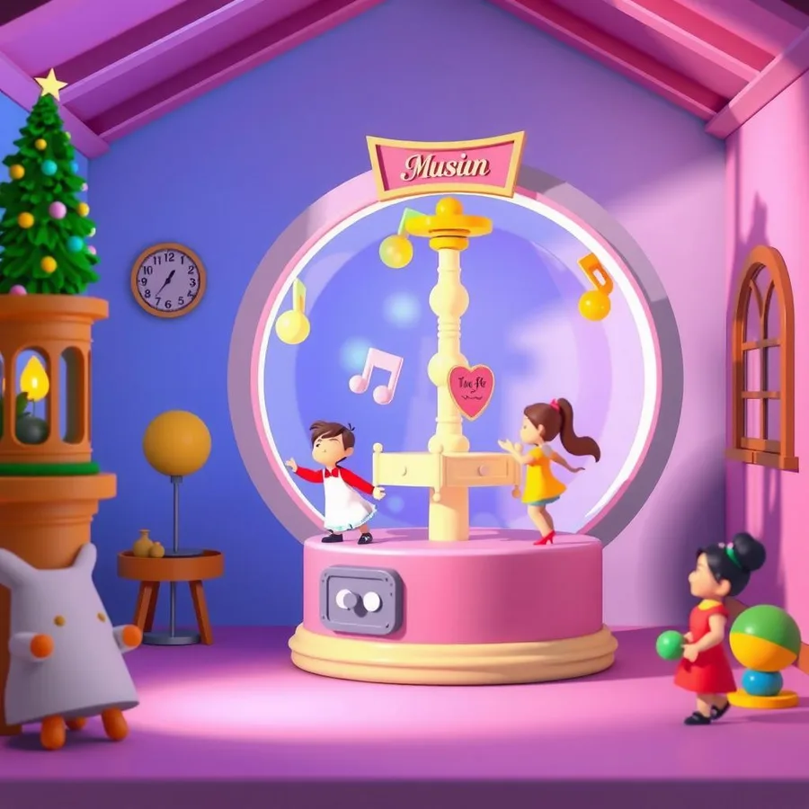 Music Box Room Coloring Page