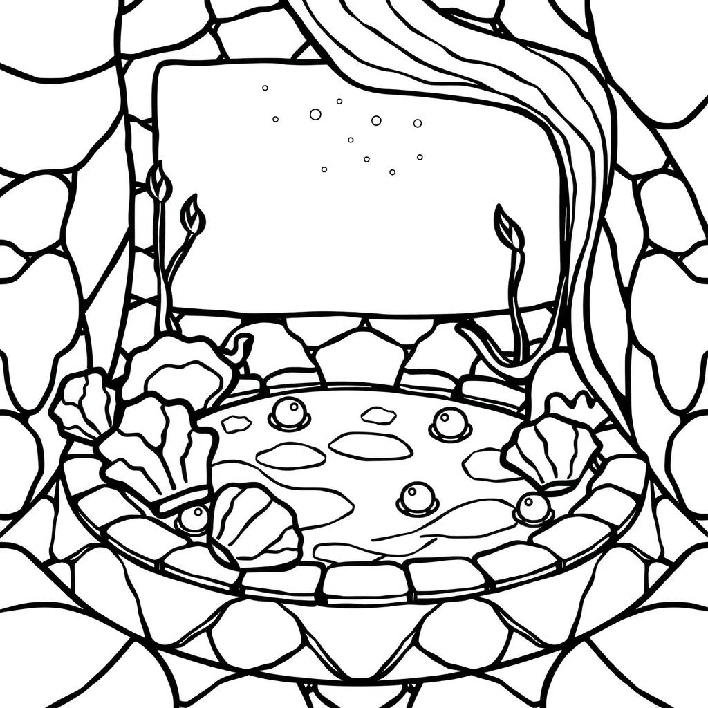 Mermaid Pool Coloring Page coloring page