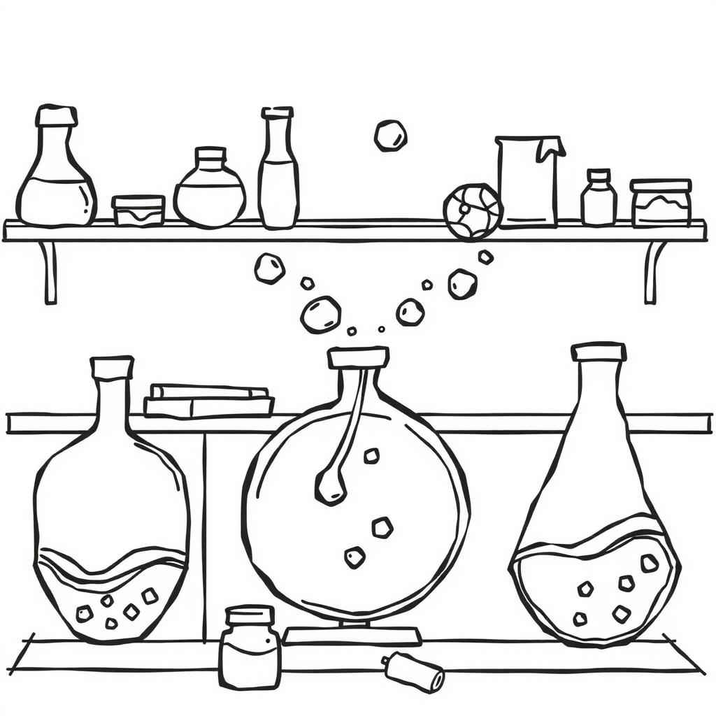 Glitter Slime Lab Coloring Page coloring page