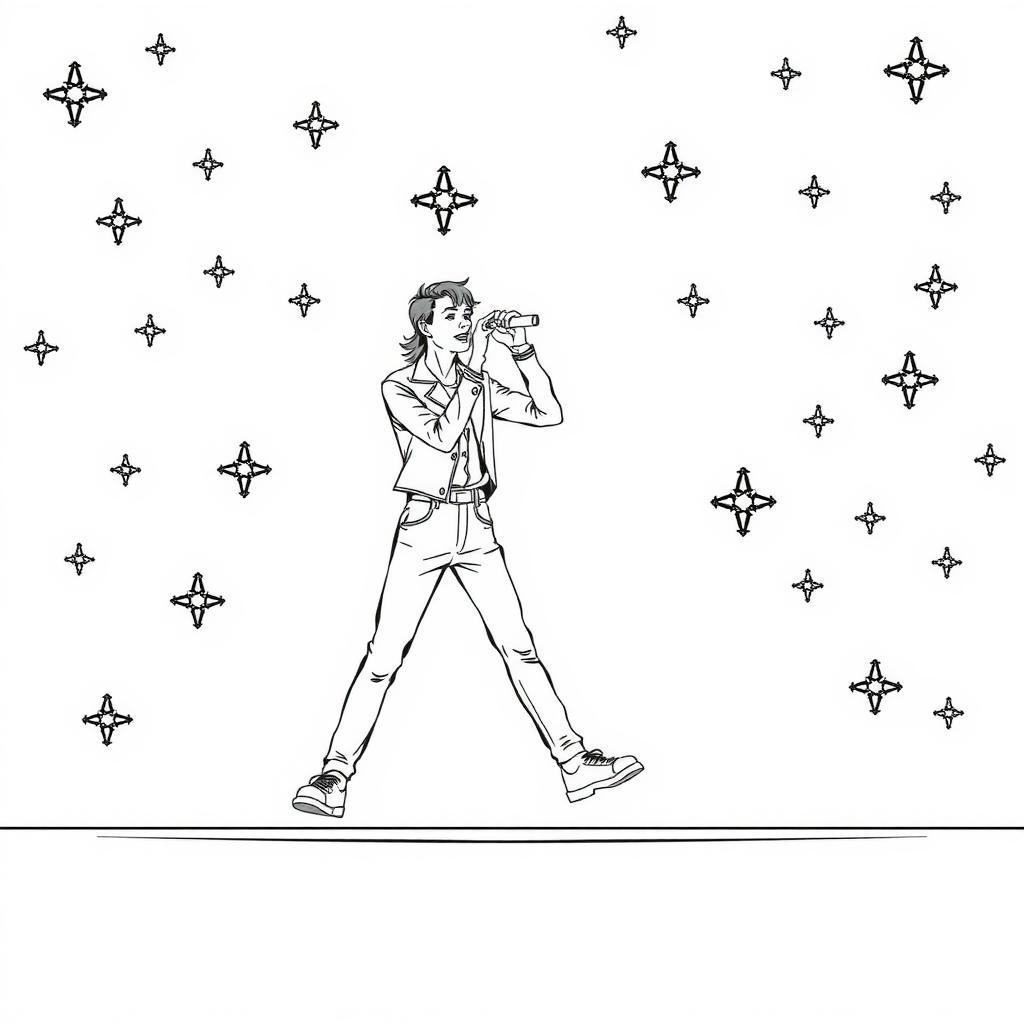 Hologram Singer Coloring Page coloring page