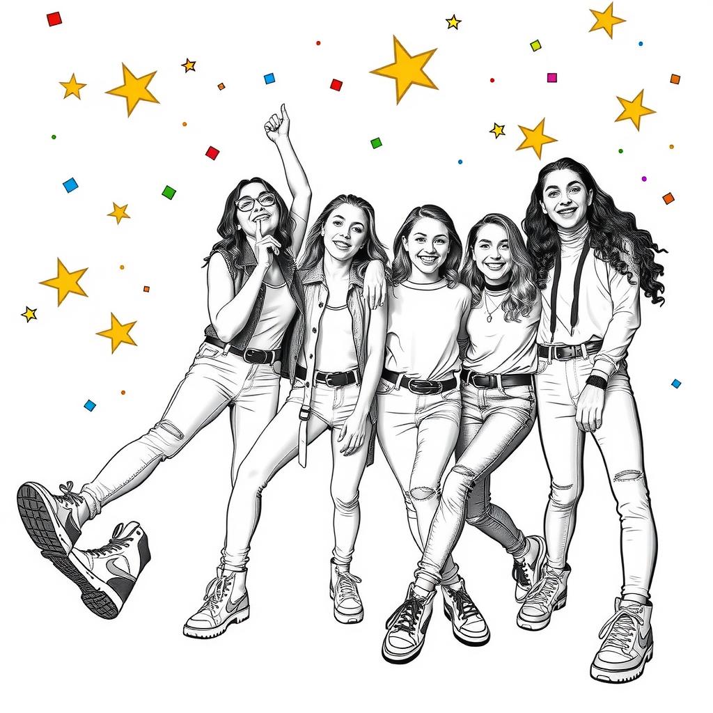 K-Pop Album Cover Coloring Page coloring page