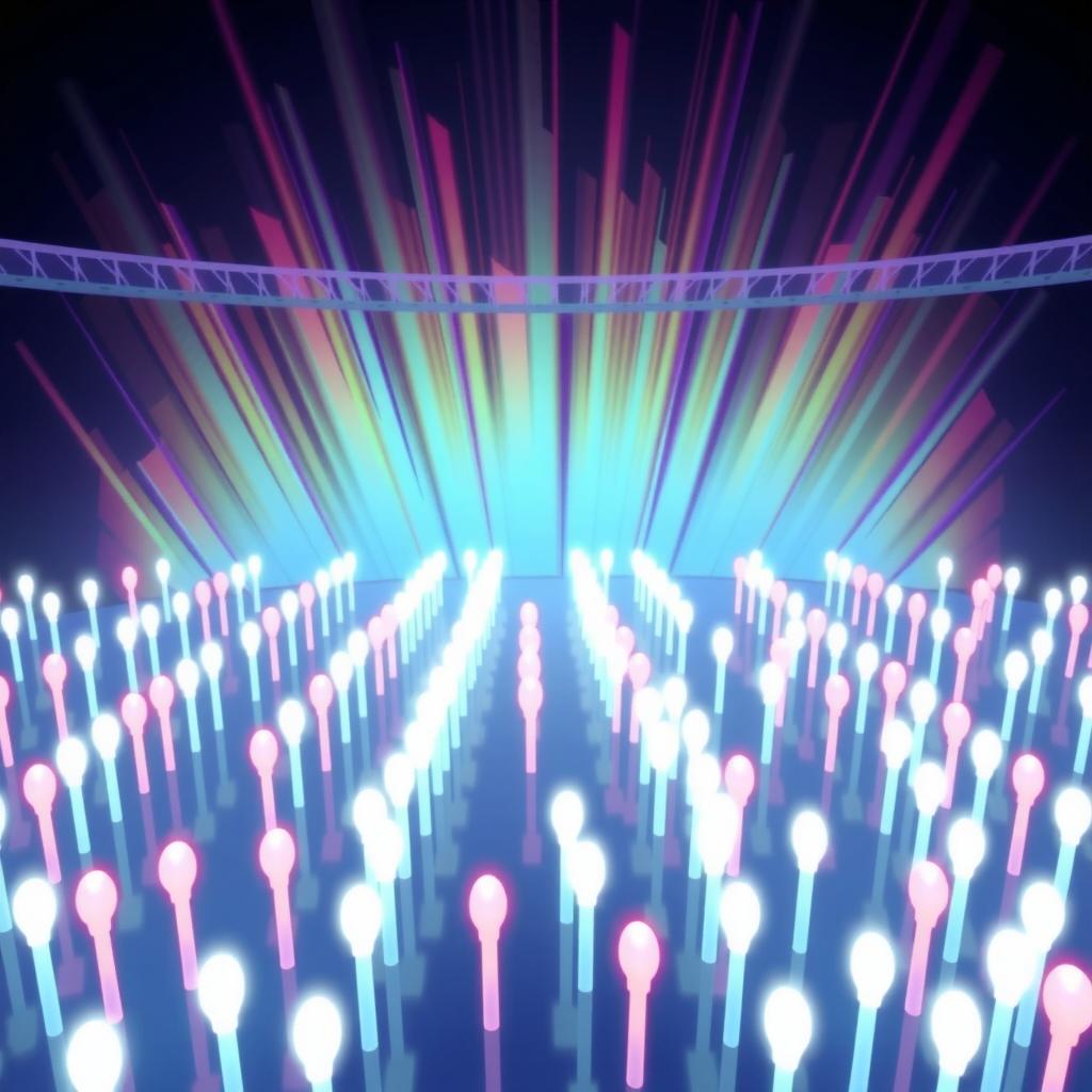 K-Pop Lightstick Glow Coloring Page