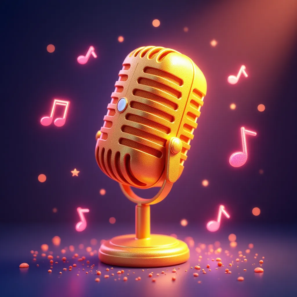 Glitter Microphone Coloring Page