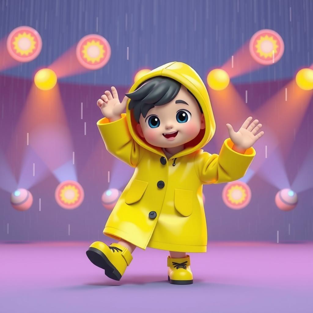 Neon Raincoat Coloring Page