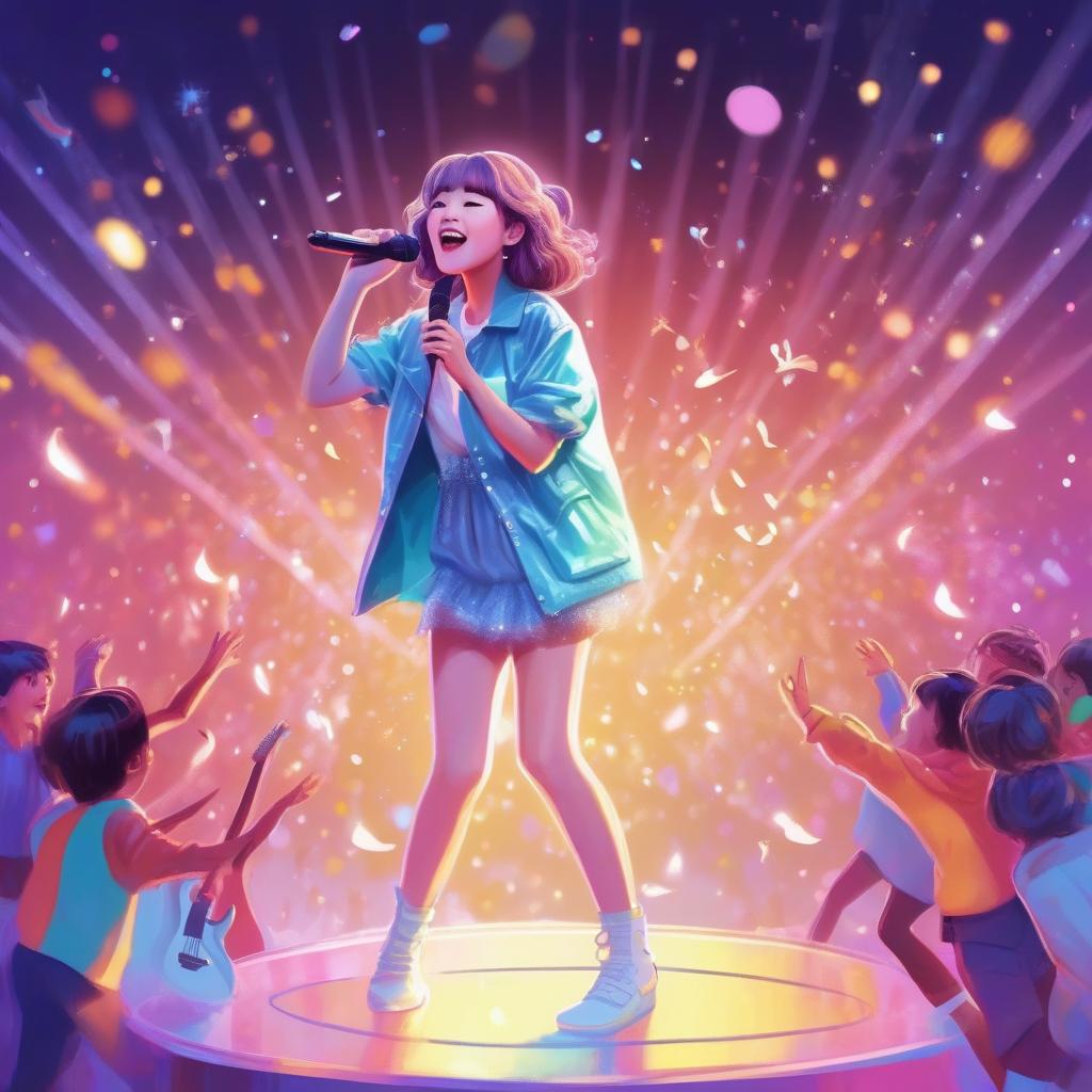 Hologram Singer Coloring Page