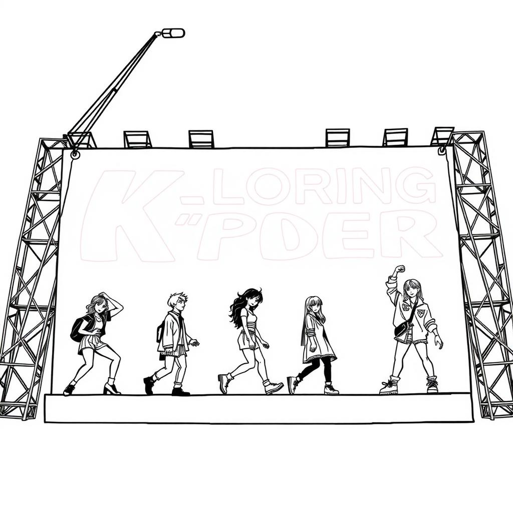 Billboard Stage Coloring Page coloring page