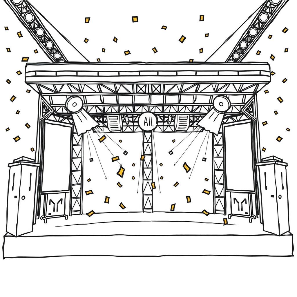 Neon Stage Coloring Page coloring page