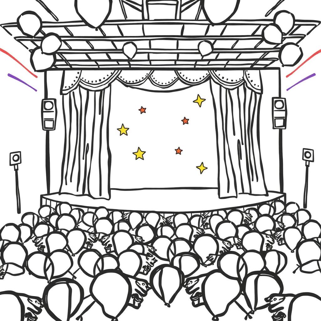 Star Fan Meeting Coloring Page coloring page