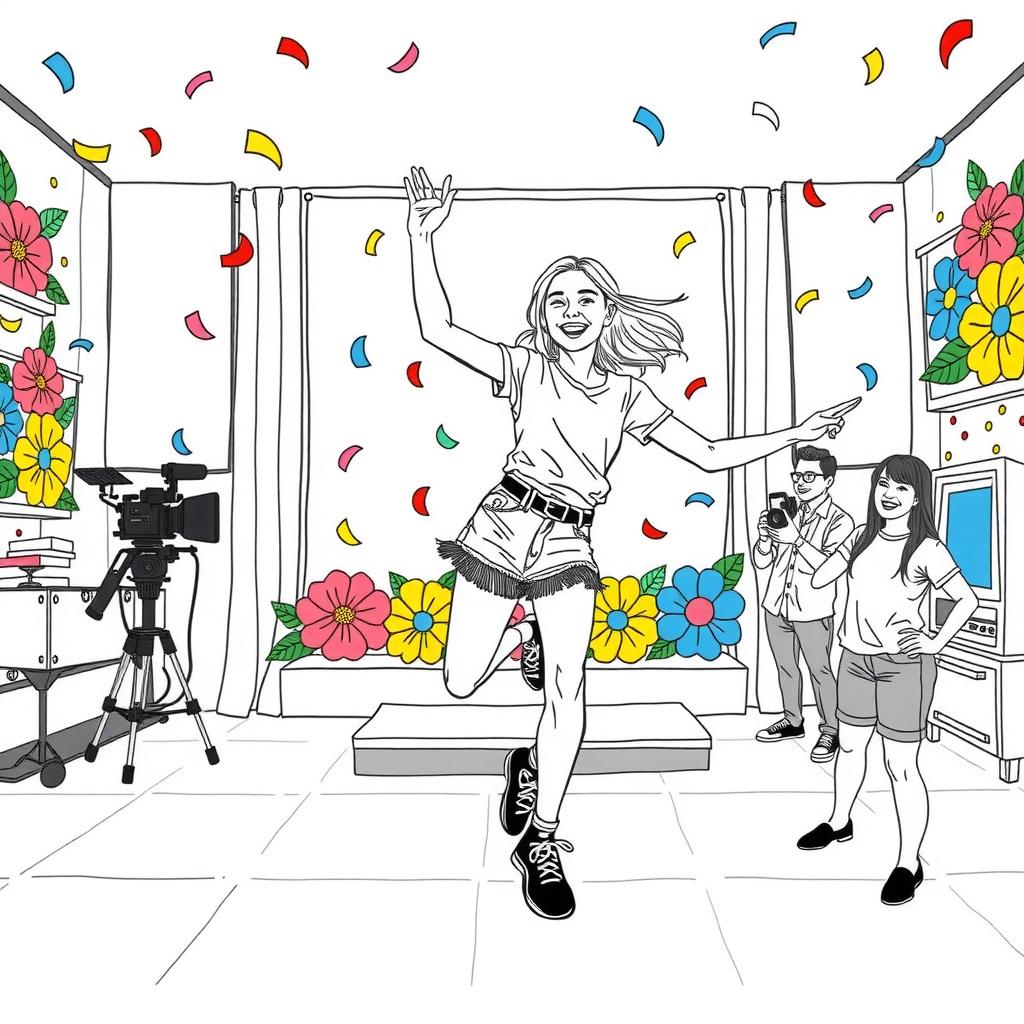 Music Video Set Coloring Page coloring page