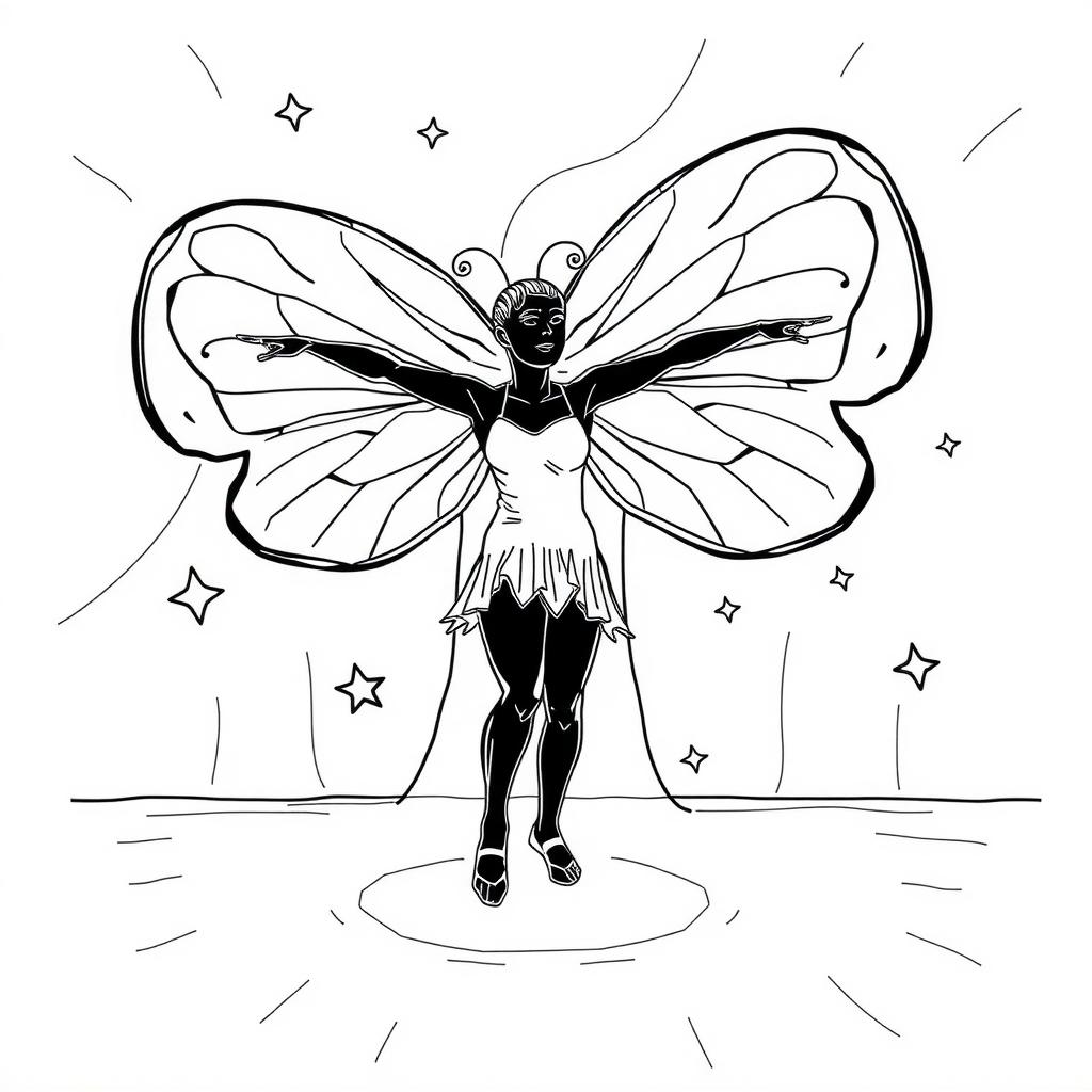 Holographic Wings Coloring Page coloring page