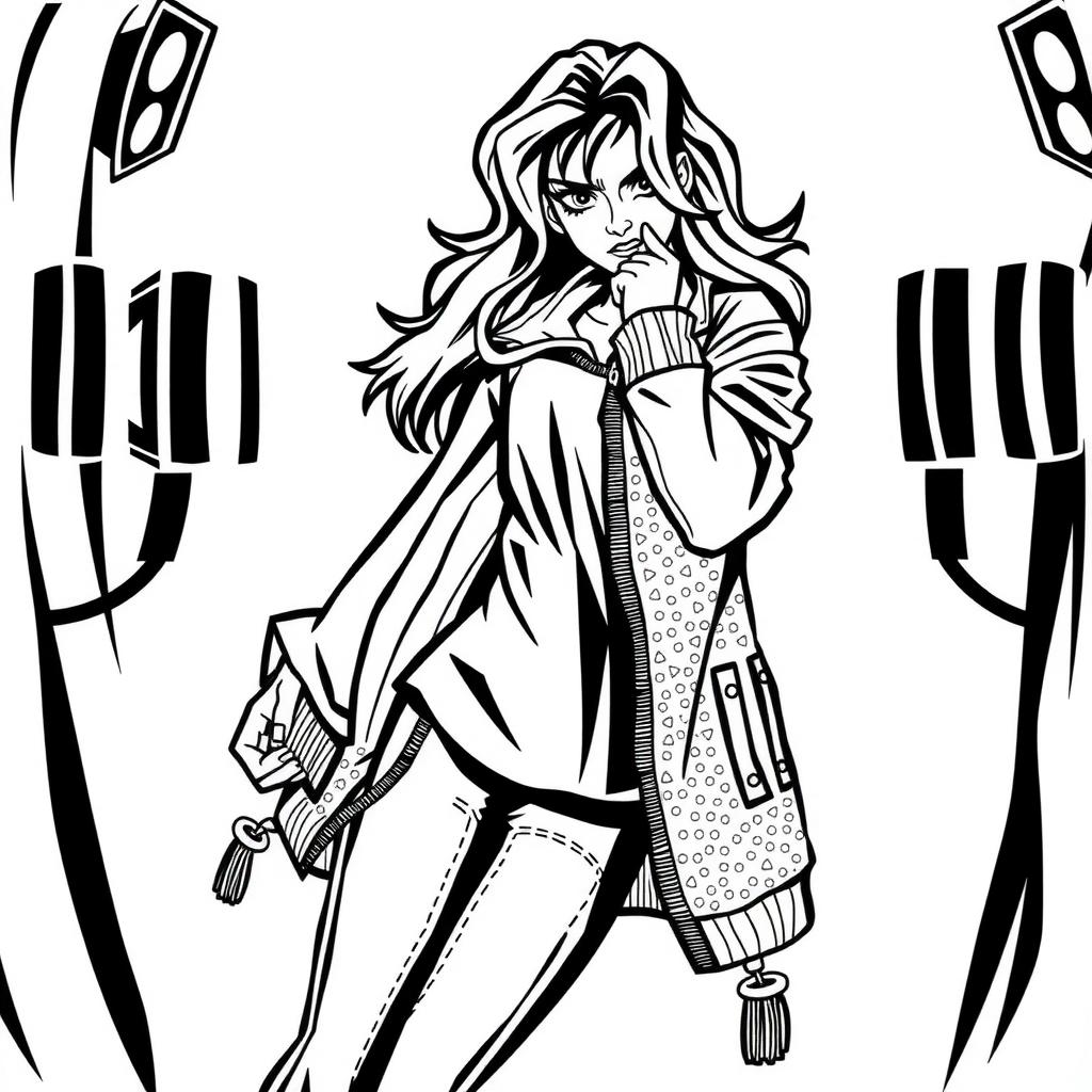 Neon Jacket Coloring Page coloring page