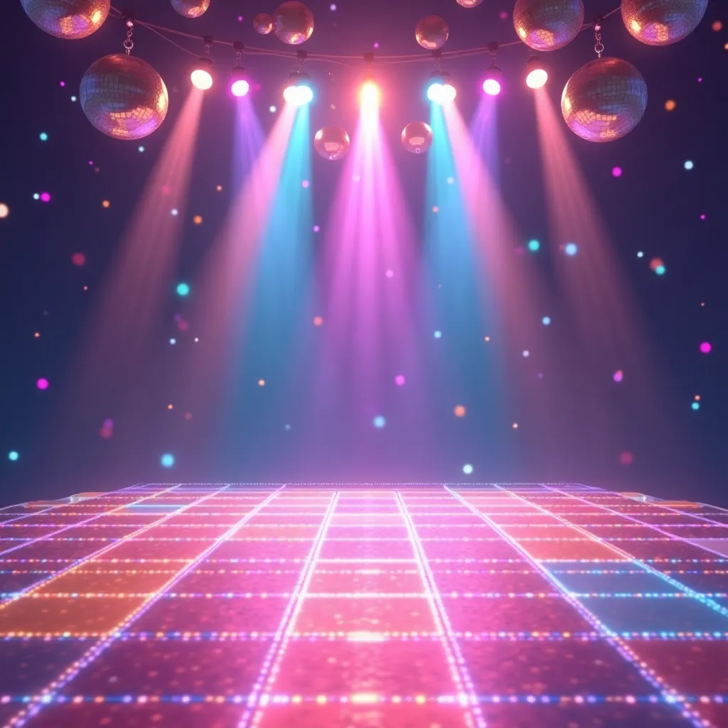 Rainbow Dance Floor Coloring Page