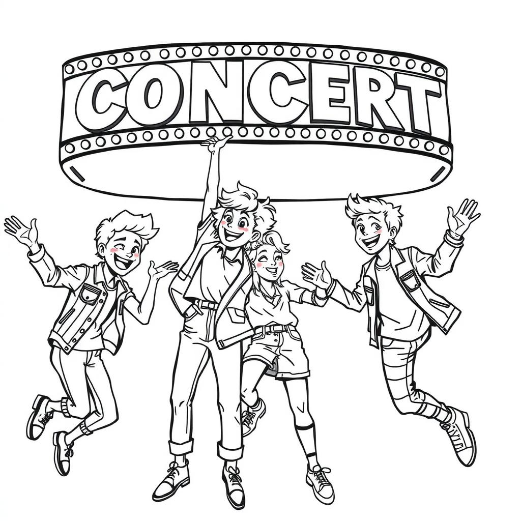 Headliner Marquee Coloring Page coloring page