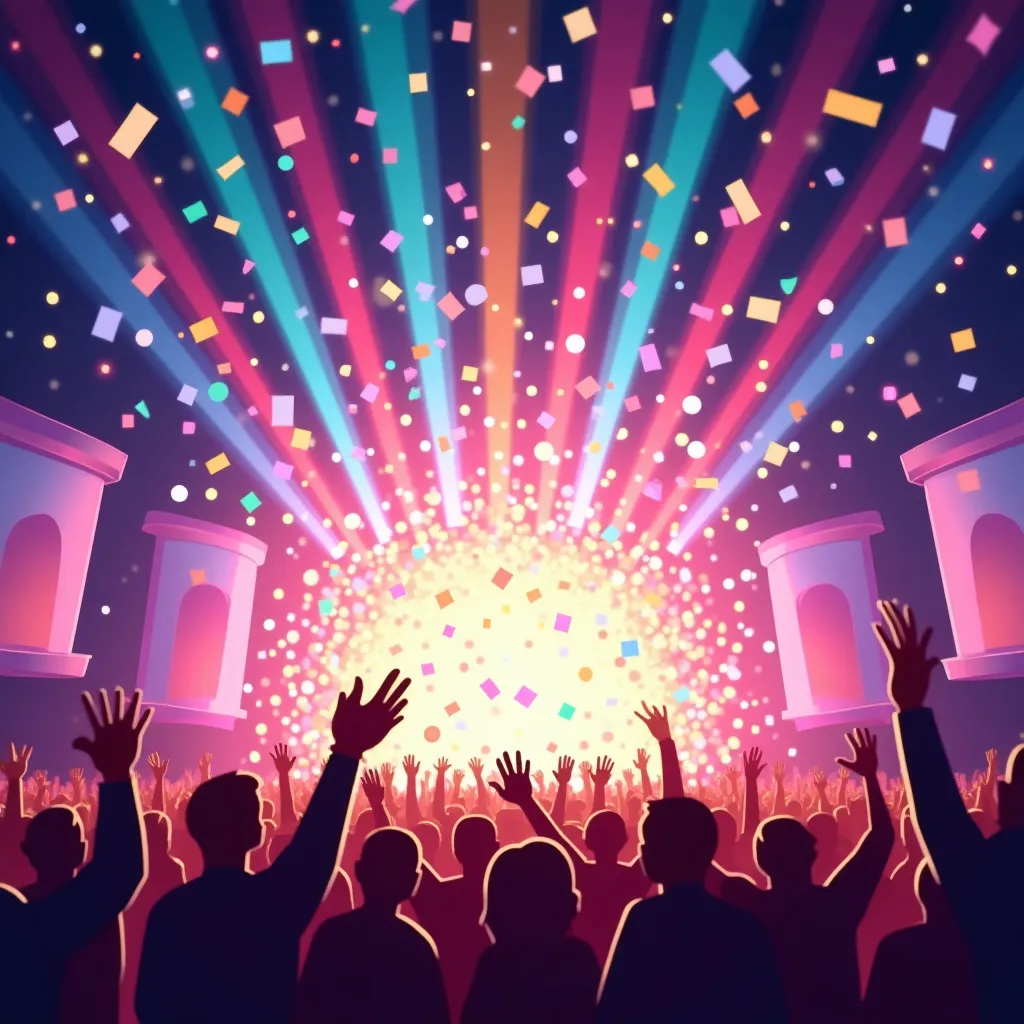 Confetti Burst Coloring Page