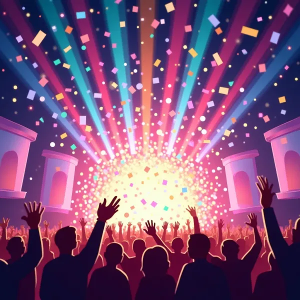Confetti Burst Coloring Page