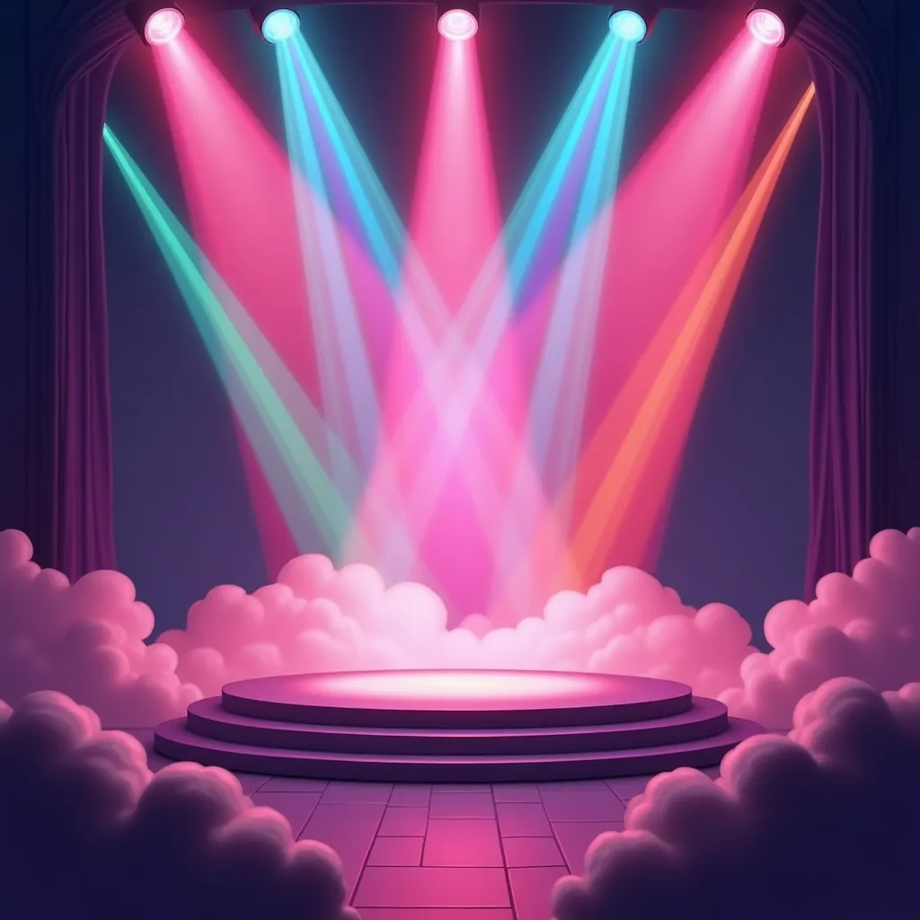 Neon Stage Coloring Page