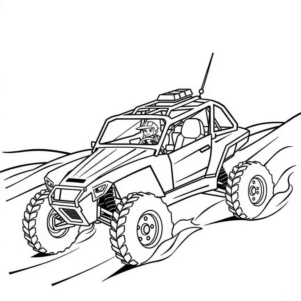 Desert Dune Buggy Coloring Page coloring page