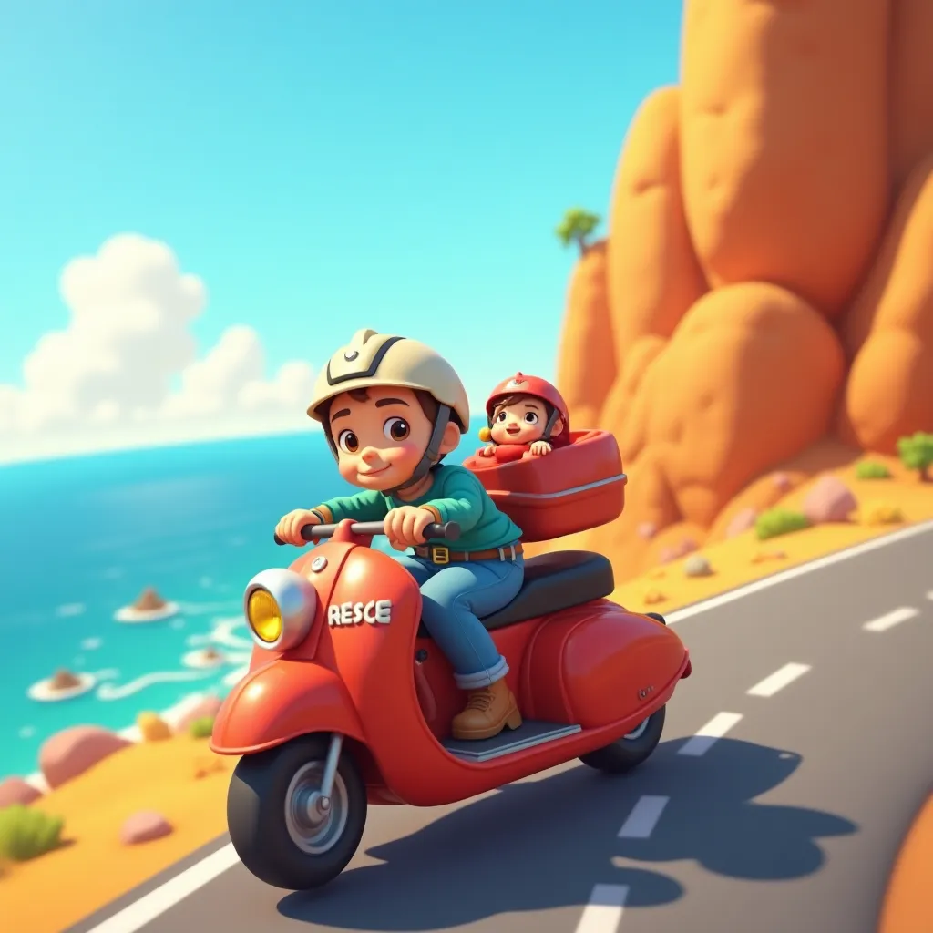 Moto Rescue Coloring Page