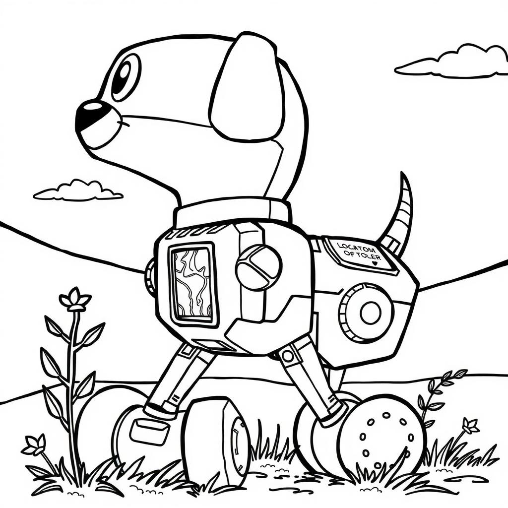 Robot Dog Scout Coloring Page coloring page