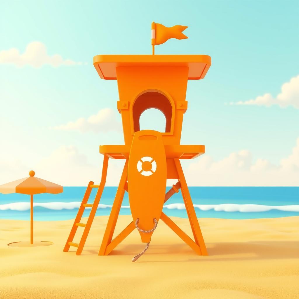 Lifeguard Tower Coloring Page