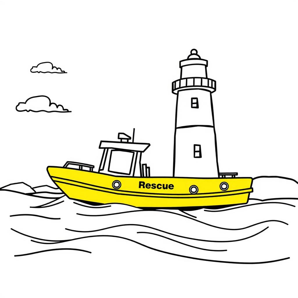 Sea Patrol Boat Coloring Page coloring page