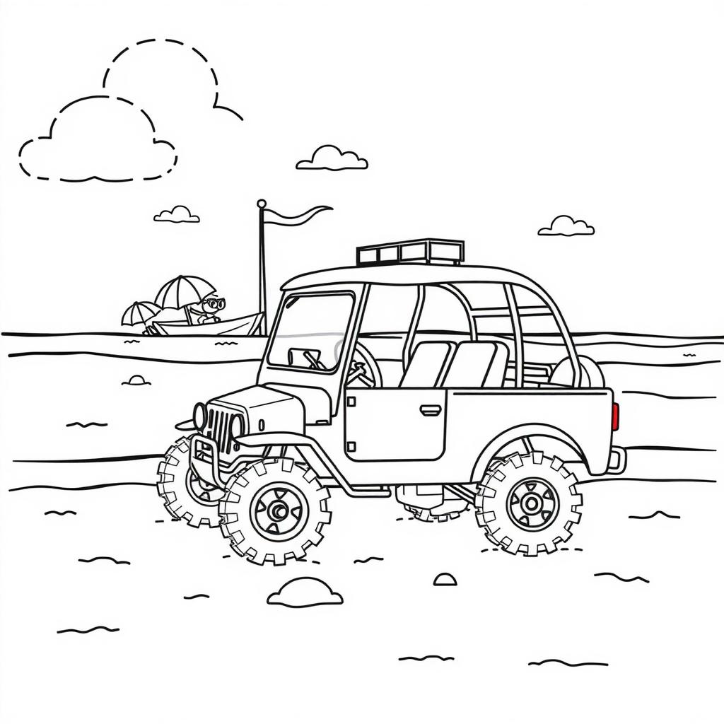 Beach Patrol Coloring Page coloring page
