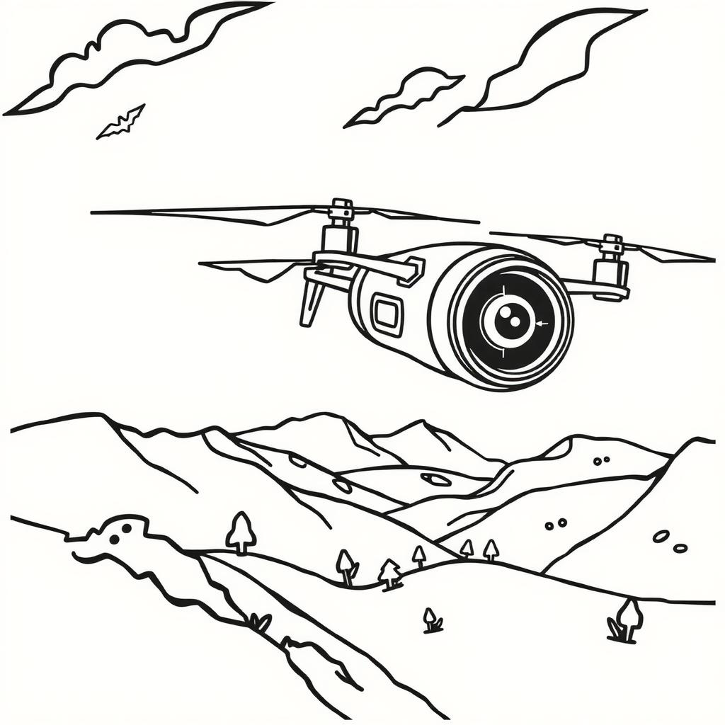 Eagle Eye Drone Coloring Page coloring page