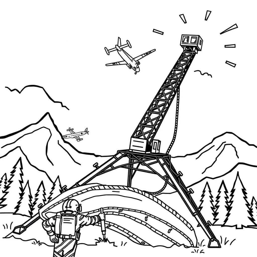 Floodlight Beacon Coloring Page coloring page