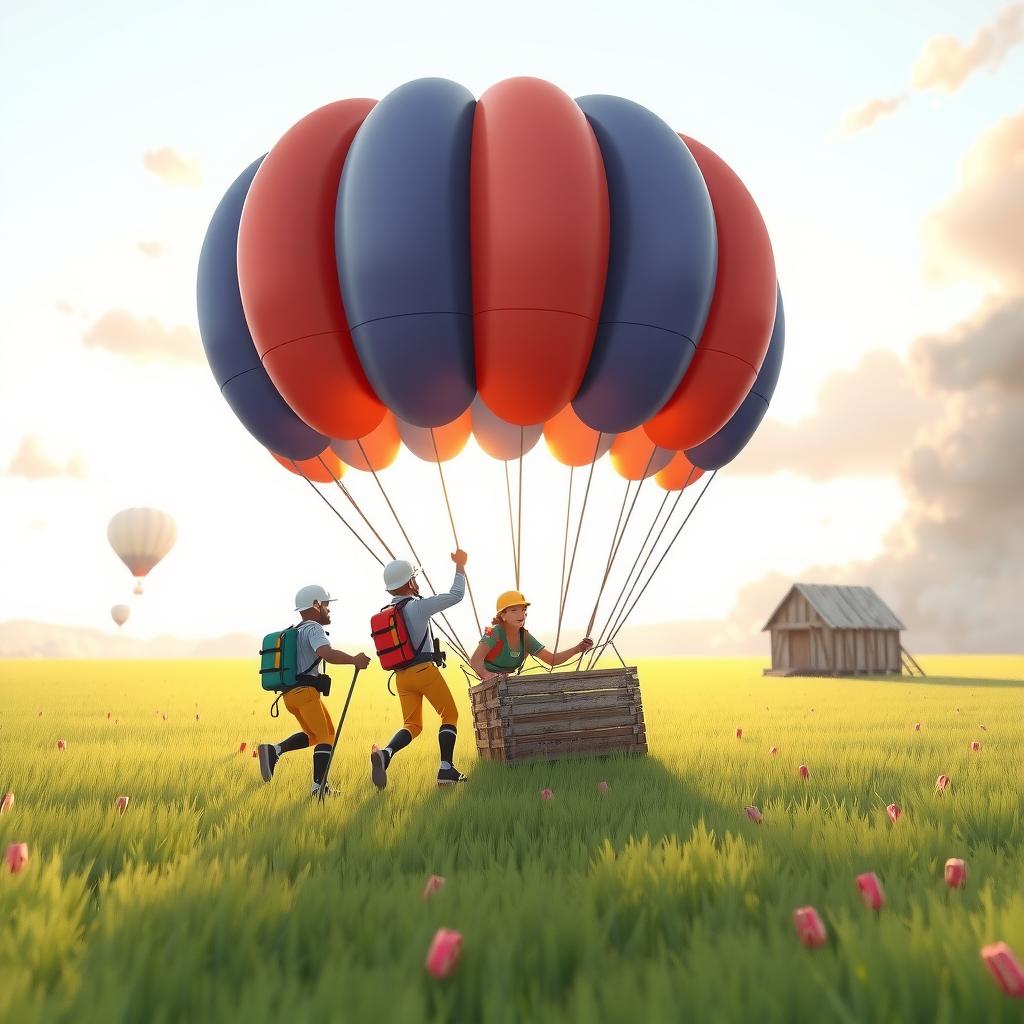 Hot Air Balloon Rescue Coloring Page