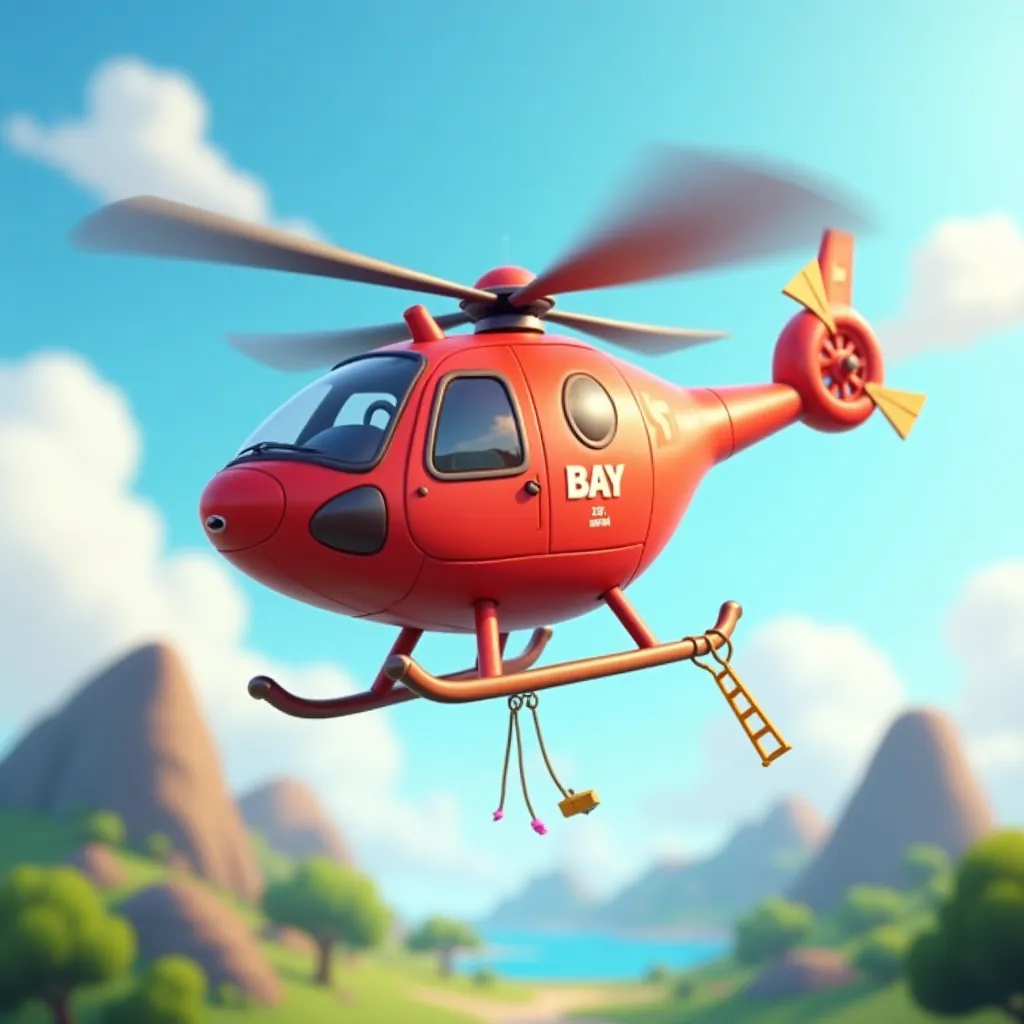 Rescue Helicopter Coloring Page