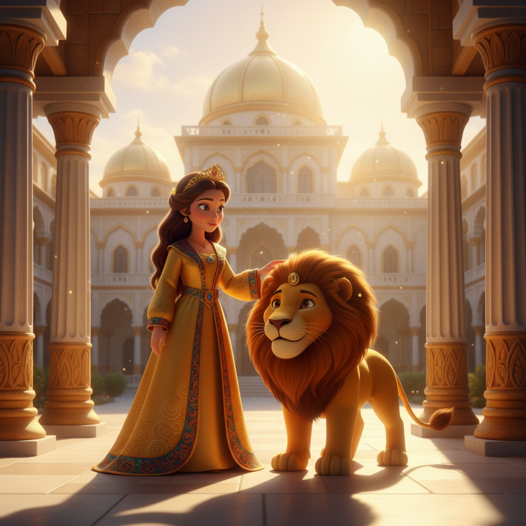 Aurora and the Lion Adventure — Bedtime Story for Kids
