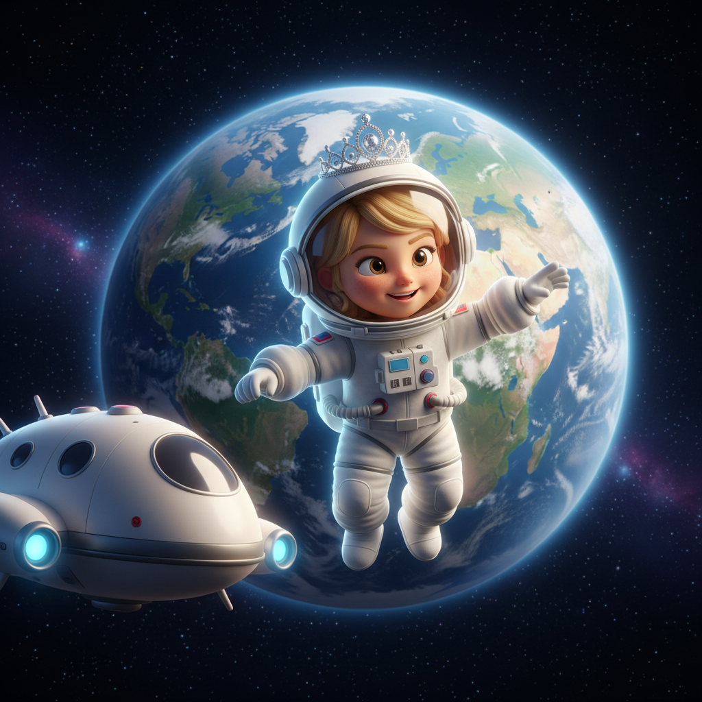 Princess Astronaut's Cosmic Journey — Bedtime Story for Kids