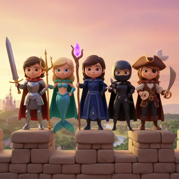 Princess Hero Squad Coloring Adventure — Free Coloring Page for Kids