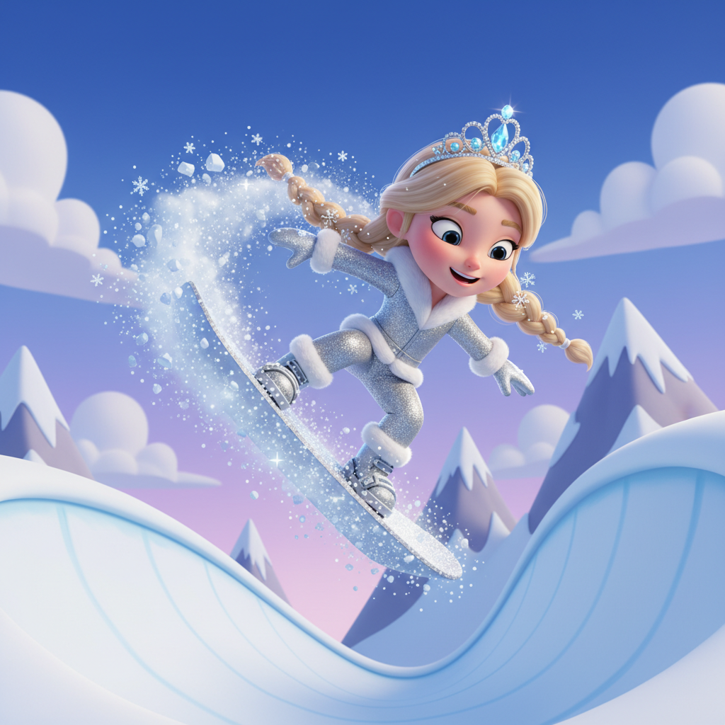Princess Snowboard Adventure — Bedtime Story for Kids