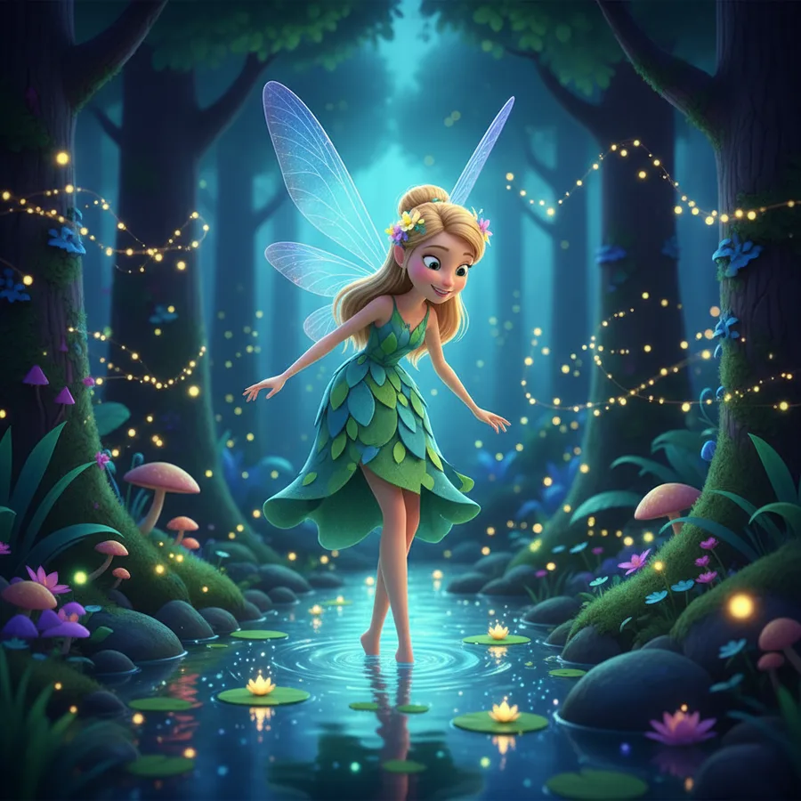 Water Fairy Stream — Free Coloring Page for Kids