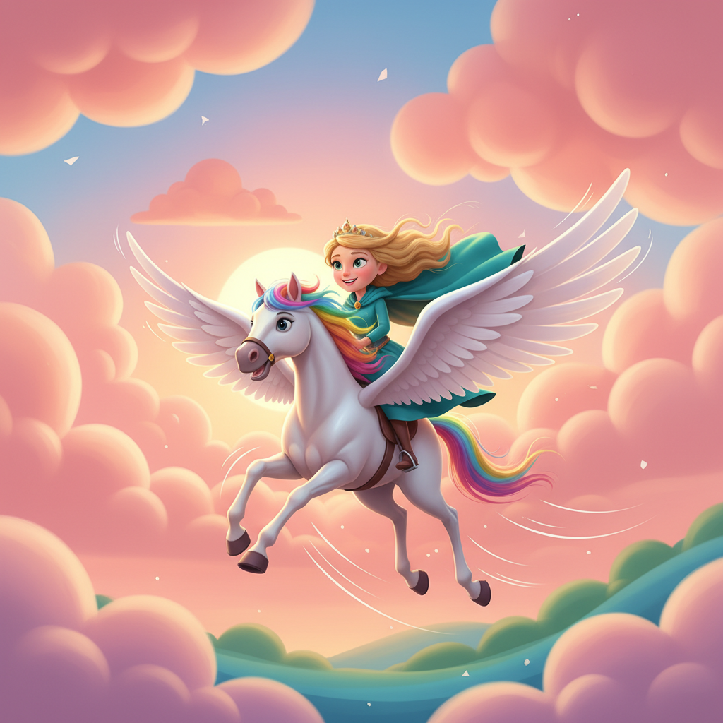 Princess Riding Unicorn — Bedtime Story for Kids