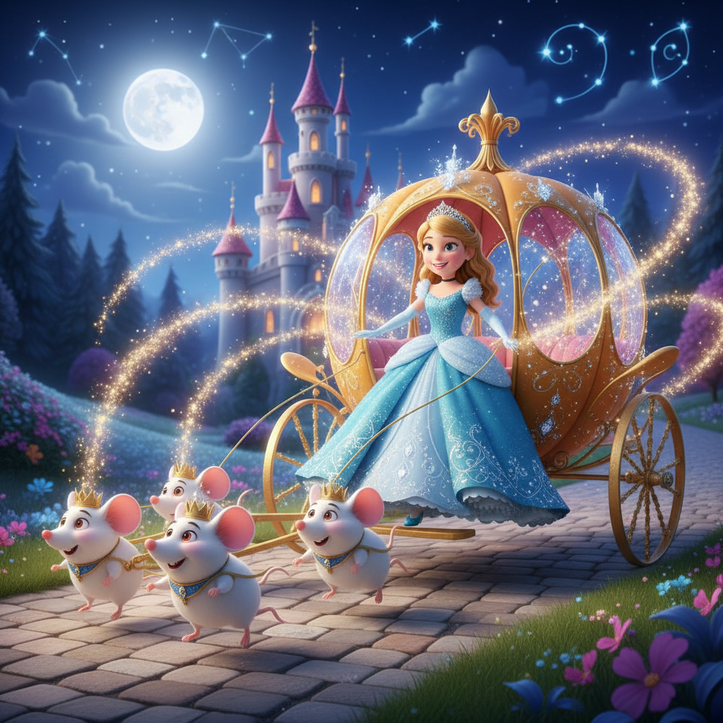 Princess Adventure in a Golden Carriage — Bedtime Story for Kids