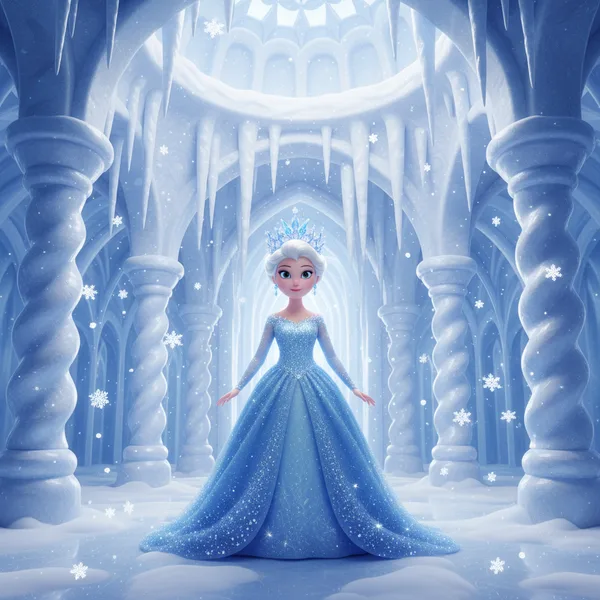 Ice Palace Adventure — Free Coloring Page for Kids
