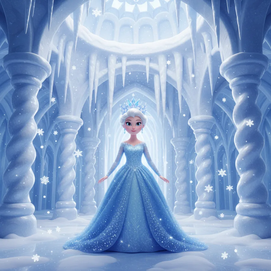 Ice Palace Adventure — Free Coloring Page for Kids