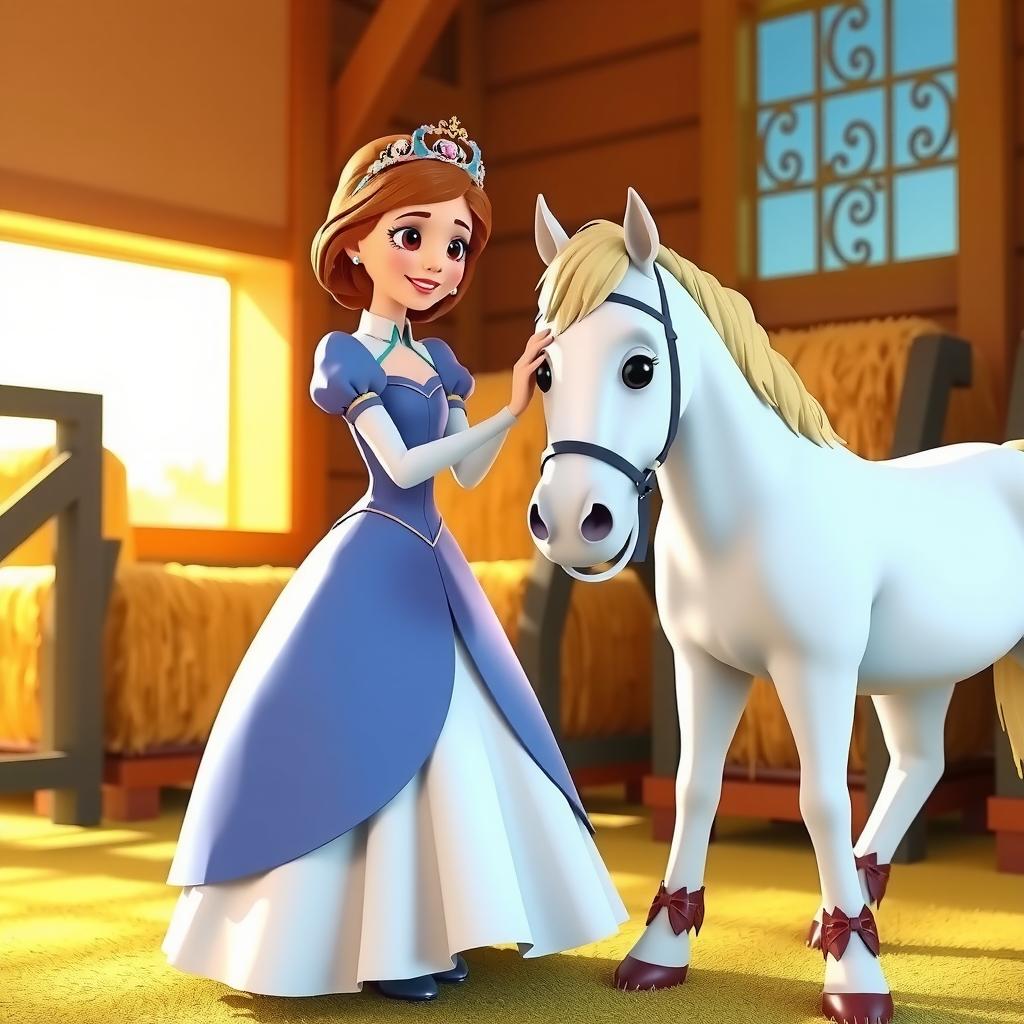 Princess and Horse in the Barn — Bedtime Story for Kids
