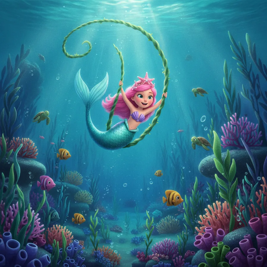 This delightful mermaid scene features easy areas like her flowing hair and large fish, while the intricate coral can be a bit more challenging. Kids will love adding color to this vibrant underwater world.