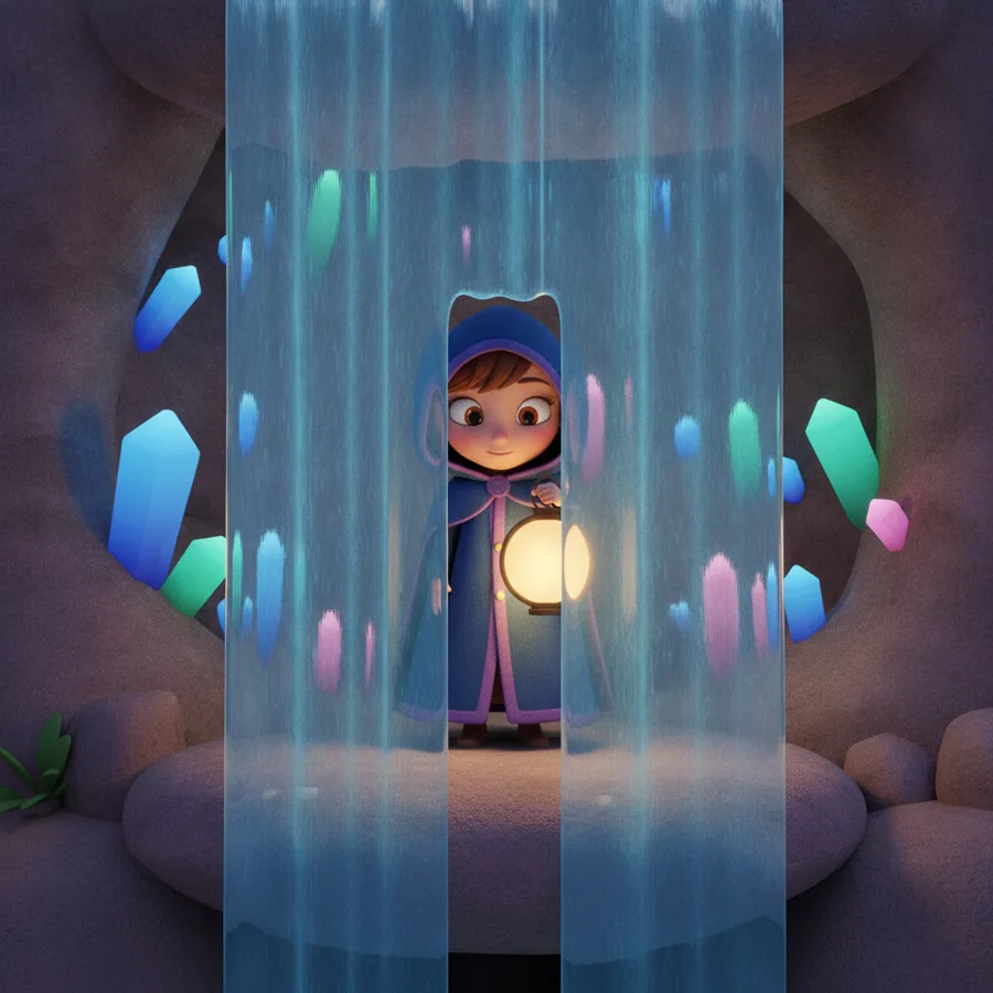 This enchanting scene features a young princess in a blue cloak holding a lantern. The vibrant crystals are easy to color, while the flowing water adds a fun challenge!