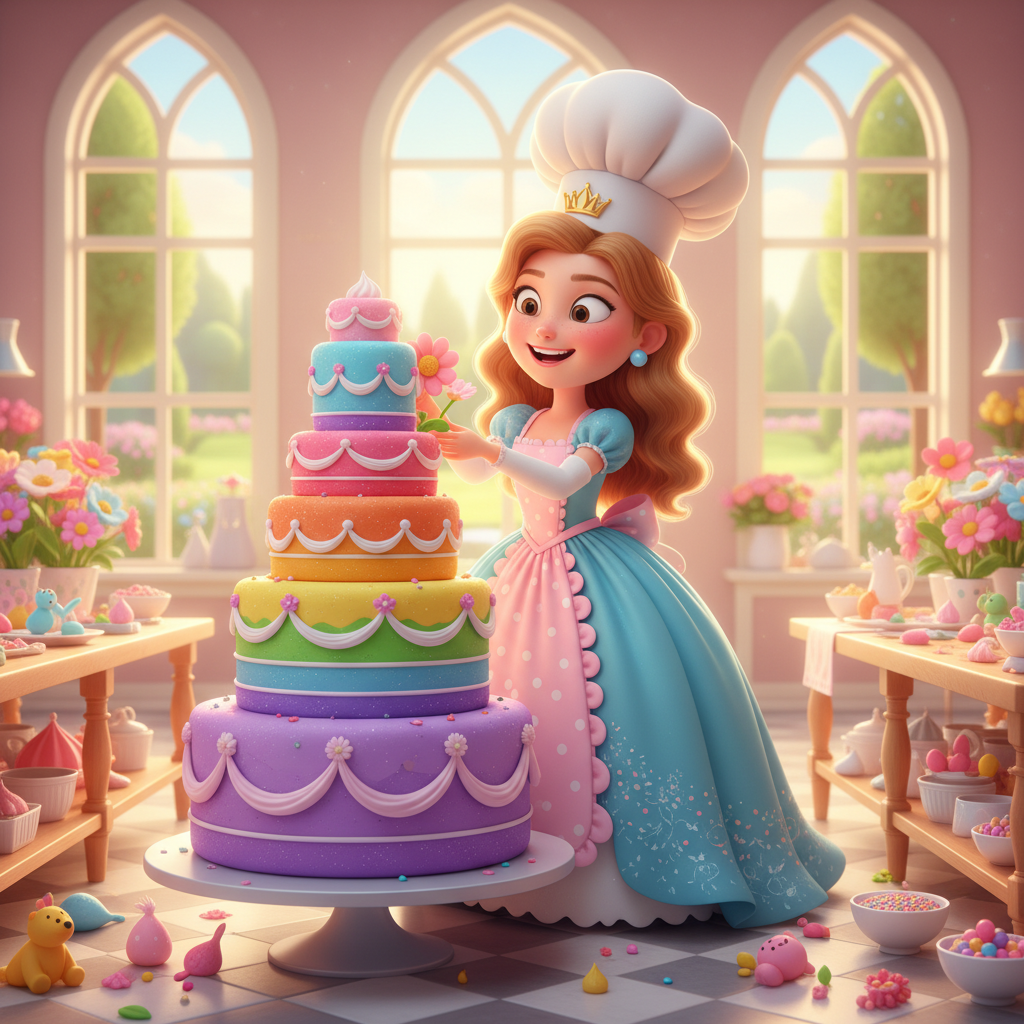 Princess Baker's Rainbow Cake Adventure — Bedtime Story for Kids