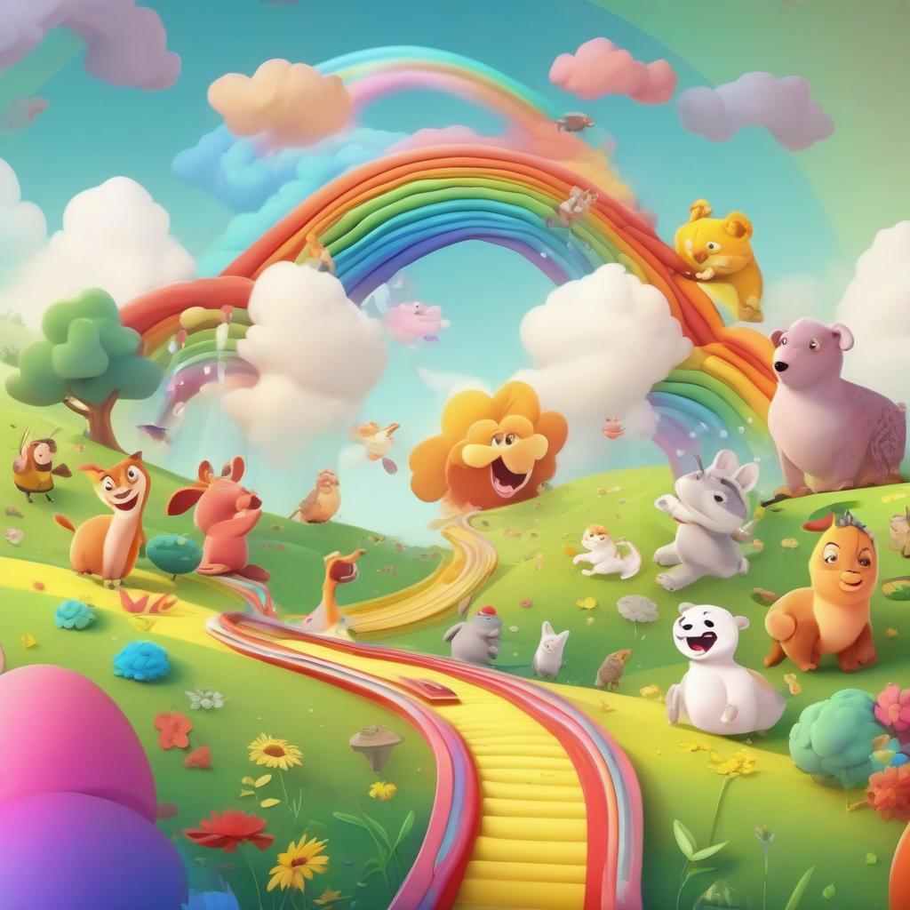 Rainbow Slide Coloring Page