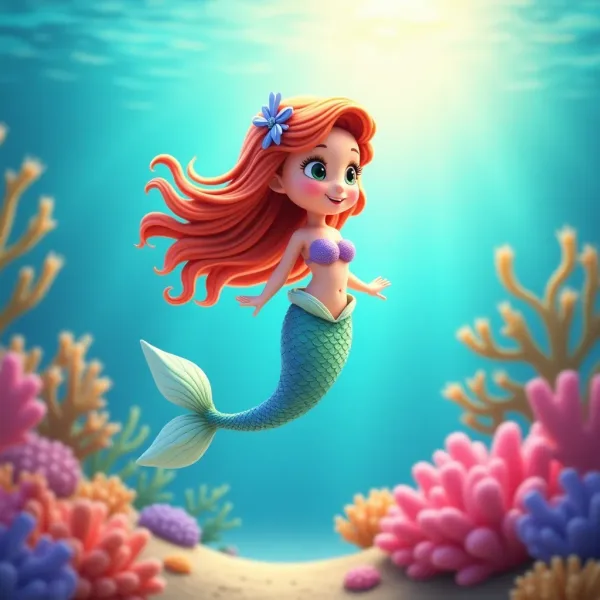 Rainbow Mermaid Adventure — Free Coloring Page for Kids