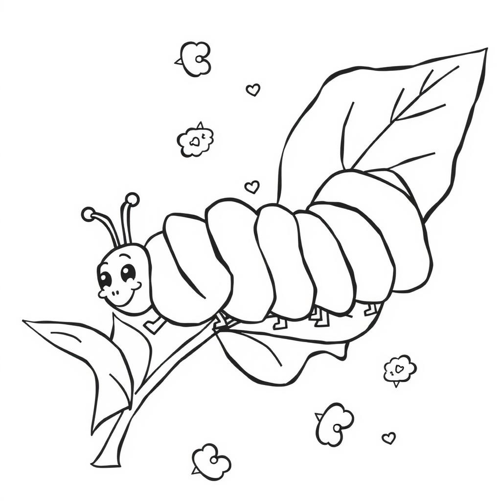 Colour Caterpillar Coloring Page coloring page