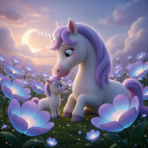 Cielo Crepuscular de Ensueño con Unicornios — Dibujos de Unicornios para Colorear — Gratis para Imprimir
