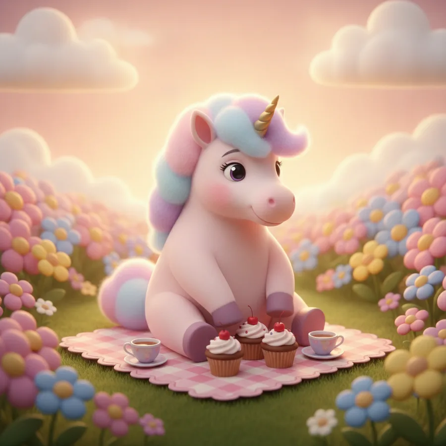 Pink Unicorn Picnic Coloring Page — Free Printable Coloring Page for Kids