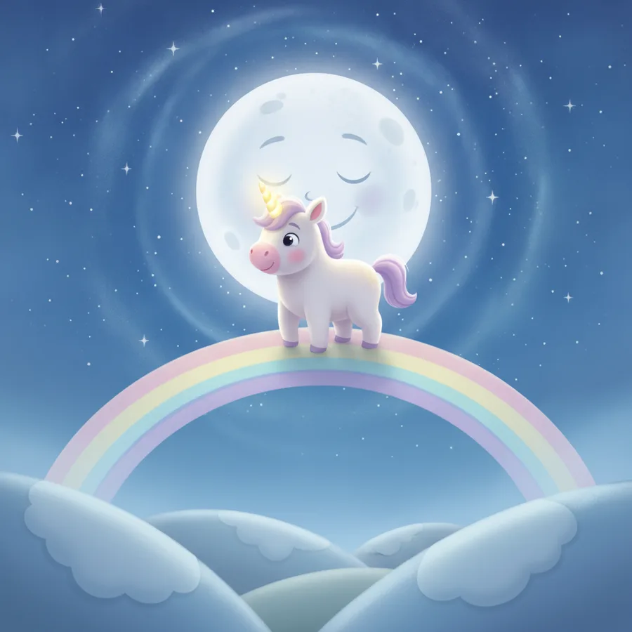 This enchanting scene features a cute unicorn and a bright rainbow, making it fun and easy to color. The large areas of the rainbow are great for younger kids, while the details in the clouds offer a bit of a challenge.